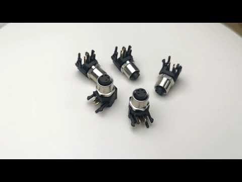 M8 4pin Angle Male PCB Panel Rear Mounting Screw Outdoor Connector
