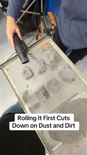 Cleanest way to clean out lint. #lint #smallbusiness #laundromat #cleaning