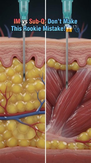 IM vs Sub-Q Injections: Don't Make This Clinical Mistake! 😱🩺 #shorts #science #biology