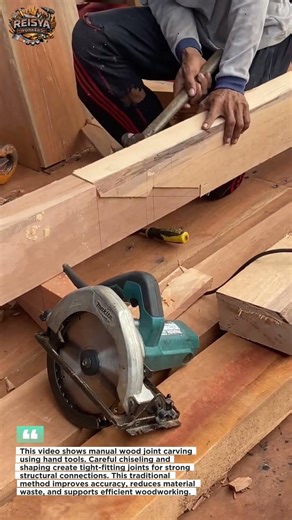 Traditional Wood Joint Carving Technique Using Hand Tools | Strong and Precise Carpentry Work