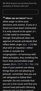 What lessons can we draw from the examples of Simeon and Levi?... | Filo