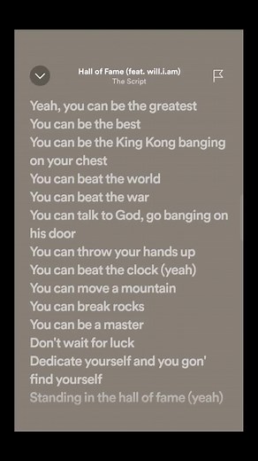 Hall of Fame Song Lyrics - The Script