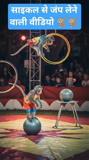 Circus Monkey Performing Tricks | Colorful Circus Show#DreamScreenAI