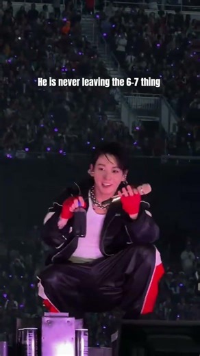 Jeon Jungkook doing 6 7 in Standford concert day 1 #bts #btsshorts #btscomeback #arirang
