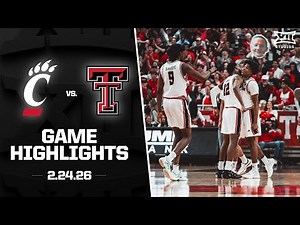 Cincinnati vs. #16 Texas Tech Game Highlights | 2025-26 Big 12 Men’s Basketball
