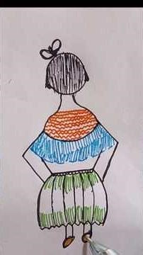 #simple girl drawing for beginners #howtodraw girl