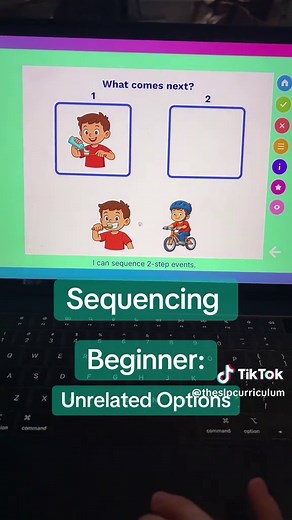 Sequencing made easy! With options for every level #theslpcurriculum #speechie #slp👌family #slpsoftiktok #schoolbasedslp