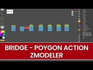 ZModeler - Bridge Polygon Action - ZBrush Tutorial
