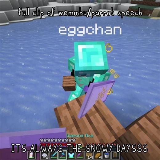 Snow Days in Minecraft: A Parrot's Adventure