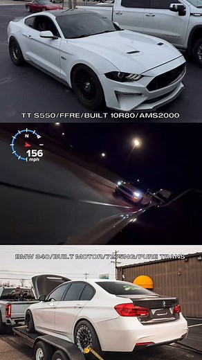 Andrew on Instagram: "@o2uned BMW 340 vs FFRE S550 • • • • • • #Cars #BMW #trending #viral #B58 #340 #precisionturbo #carporn #mustang #twinturbo #built #FFRE #TTmustang"