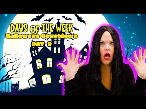 Halloween Countdown For Kids - Days of the Week Addams Family - Day 9
