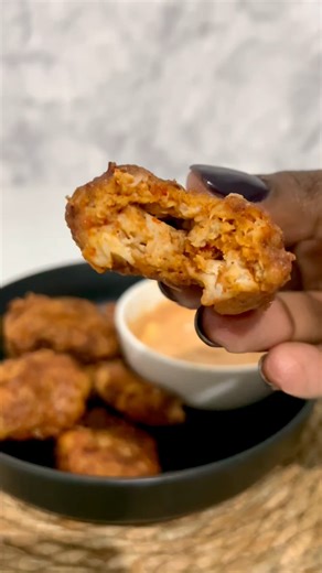 Crispy chicken nuggets made at home