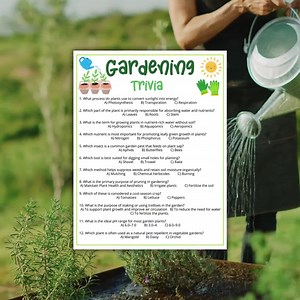 Gardening Trivia Game, Spring Season Quiz, Spring Time Game for Adults, Family Game Night Activity, Gardening Party Games, Green Thumb Club - Etsy