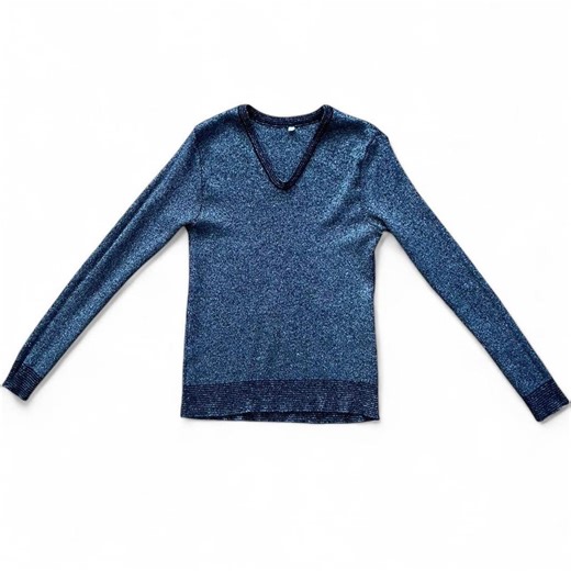 Vintage 70s Black Metallic Silver Lurex V Neck Sweater Small - Etsy