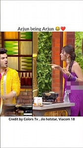Arjun & Teju 😂 Arjun always love annoy girls😂❤️ #arjunbijlani #tejasswiprakash #laughterchefs
