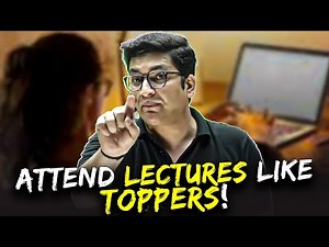Toppers Attend Lectures like This !