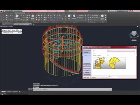 Advance Steel - Curved stairs for tanks