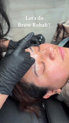 Brow rehab ☺️ full Service with Mapping  threading  tint #browrehab #browthreading #nybrows #brows #nybrowtraining