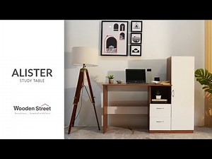 Alister Engineered Wood Study Table | Best Study Table Design Ideas | WoodenStreet