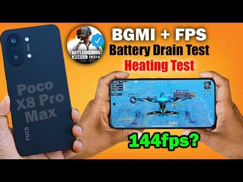 Poco X8 Pro Max BGMI Test With FPS Meter | BGMI Graphics Setting | Poco X8 Pro Max Heating Test