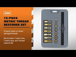 LANG 2584 - 15-Piece Metric Thread Restorer Set
