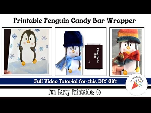 Penguin Candy Bar Wrapper Tutorial, DIY Candy Gifts