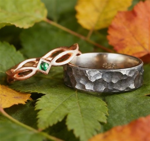 Personalized His and Hers Celtic Wedding Ring Set,wedding Band Set ,his and Hers Wedding Band Set,couple Ring Set ,anniversary Gift - Etsy