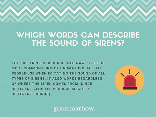 11 Good Onomatopoeia For Sirens