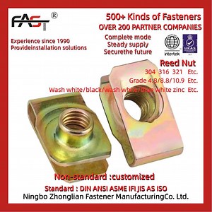 [Hot Item] Spring Steel Speed Fastener Extruded U Nut Brass Tone