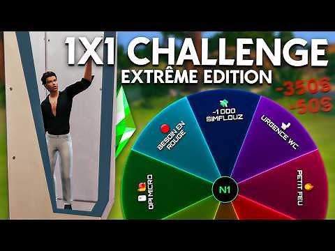 Survivre dans 1 CARREAU avec une ROUE DES MALUS (c'est le chaos) 😭 | Sims 4
