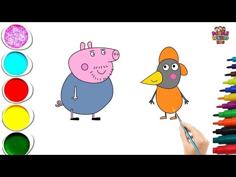 How to Draw Daddy Pig & Pingu the Penguin 🐷🐧 | Easy Cartoon Drawing for Kids