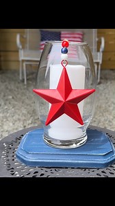 Creating a Patriotic Centerpiece using items from Dollar Tree! #dollartreediy #diypatrioticdecor #patrioticdecor #diydollartree | Country Lily Decor