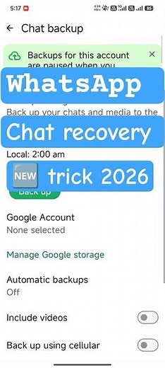 WhatsApp chat recover।How to backup chat in WhatsApp🆕 trick #whatsapp #recovery #shorts #vidoeshort