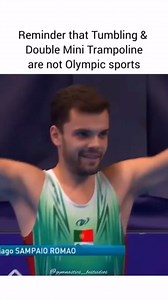 Gymnastics Connoisseur 👑🥇 on Instagram: "After watching the Olympics this week, I can't believe tumbling and double mini trampoline are NOT Olympic sports .... how does that make sense and how do we make this happen?? The world is missing out!! A taste from 2023 Worlds- @mikhail_malkin_ @ruben1padilla1 @kadenmusprime Tiago Romao"