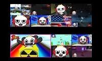 Mix of 4 videos from youtube : 20 Combo Panda Intros All Played At The Same Time Square Version