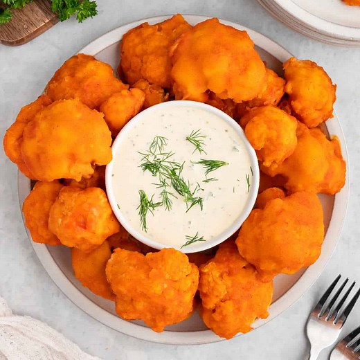 Vegan Buffalo Cauliflower Wings