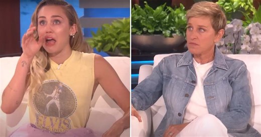 Miley Cyrus begs Ellen DeGeneres 'don’t make me cry' during emotional moment on live TV