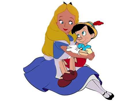 Alice and Pinocchio's Cuddle Up - Fan-Picture Vector