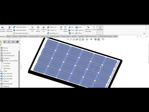 Solidworks Tutorial#36 | Design of Solar Photovoltaic Panel / Solar Panel.