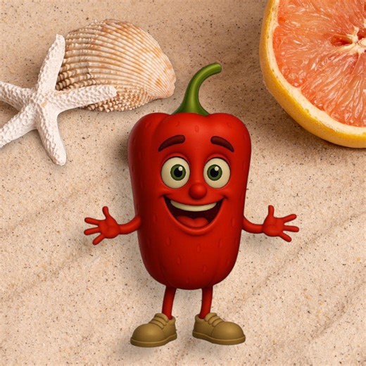 Cartoon Hot Pepper Clip Art – Playful Vegetable Art, Nursery Decor - Etsy