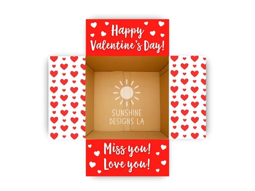 Valentine's Day Care Package Labels | Printable Stickers for College and Military Deployment Carepackages - Etsy