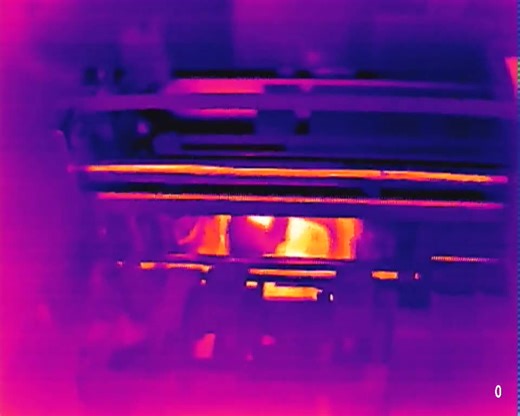 Faulty HP F4180 printer power up thermal camera view