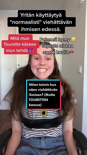 Touretten syndrooman kanssa: Toiminta viehättävän ihmisen edessä