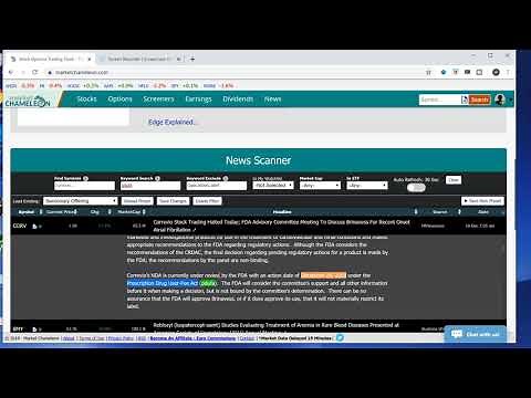 How to scan company press releases using keywords. Find stocks that have potential for large moves.
