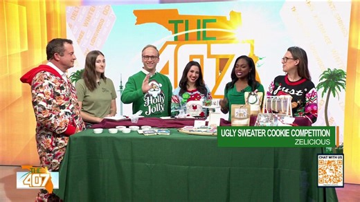 Ugly sweater cookie decorating competition