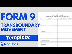 How to Create a Form 9 Transboundary Movement Document for Recycled Exports