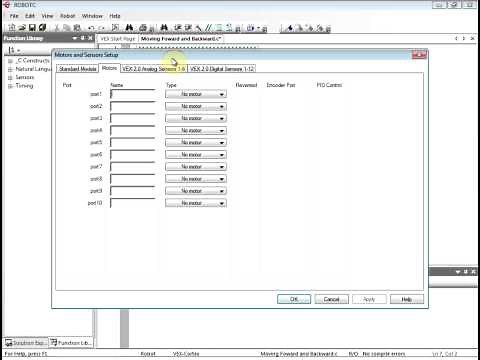 Vex Robotc 3.x : Lesson 3 : Compile and Download