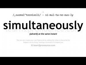 Simultaneously pronunciation and definition