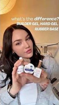Builder Gel vs Hard Gel vs Rubber Base Explained #nailtech #buildergel