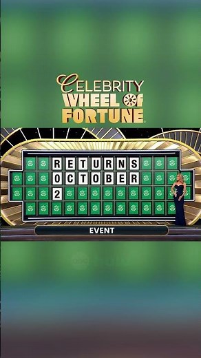 ✨ New season. New spins. Same iconic wheel. Celebrity Wheel Of Fortune will return on October 2!